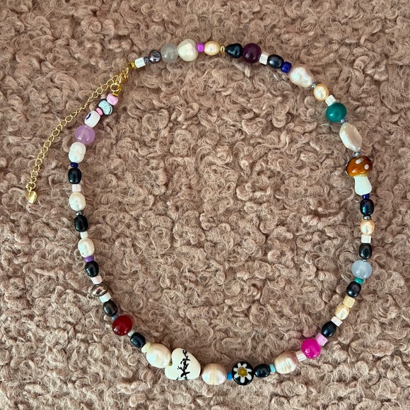 Mixed beads pearl necklace - Picture 9 of 9